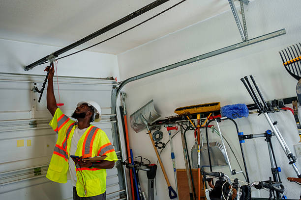 Professional Garage Door Panel Replacement technician working in Sandy, UT